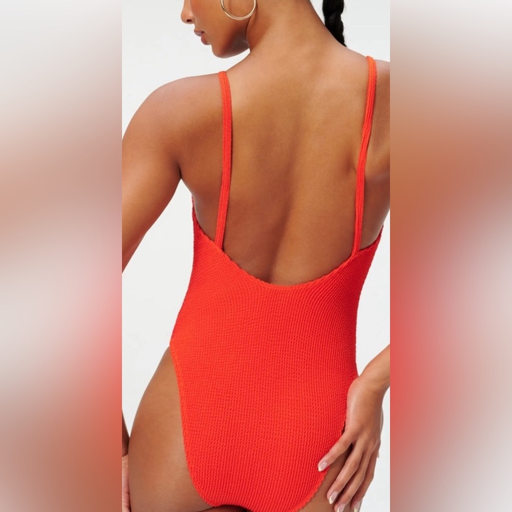 NWT Good American Always Fits One-Piece Swimsuit in Bright Poppy Size 5/6